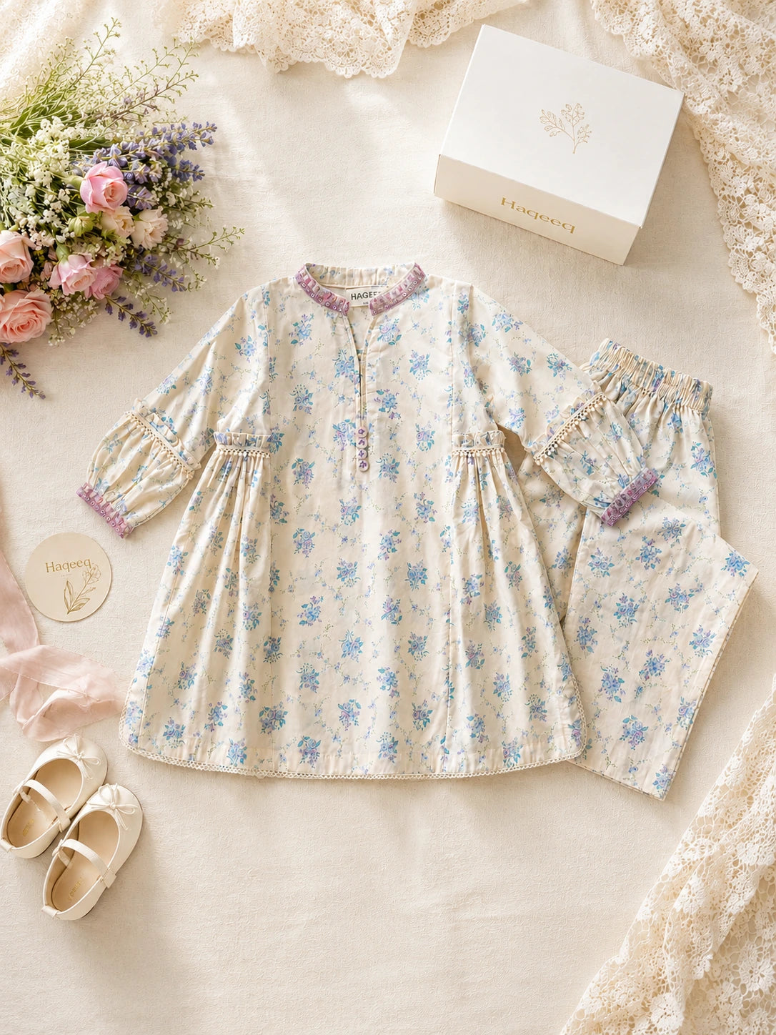 Ivory Lilac Blossom Set